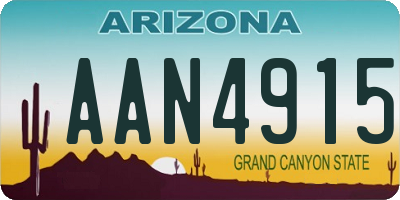 AZ license plate AAN4915