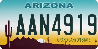 AZ license plate AAN4919