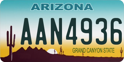 AZ license plate AAN4936