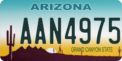 AZ license plate AAN4975