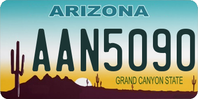 AZ license plate AAN5090