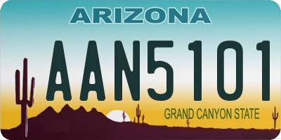 AZ license plate AAN5101