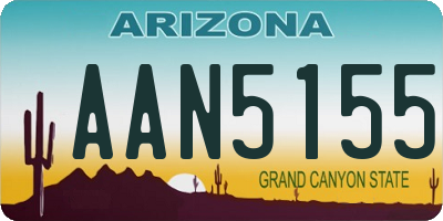 AZ license plate AAN5155
