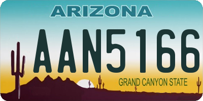 AZ license plate AAN5166