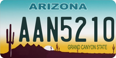 AZ license plate AAN5210