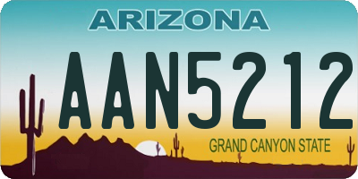 AZ license plate AAN5212