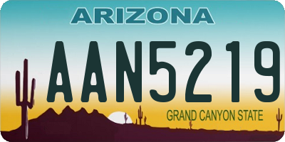 AZ license plate AAN5219