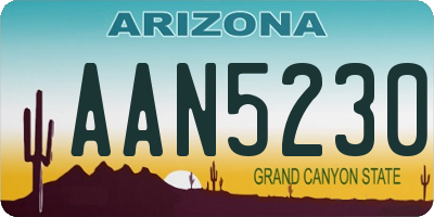 AZ license plate AAN5230