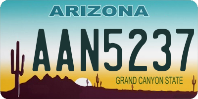 AZ license plate AAN5237