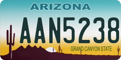 AZ license plate AAN5238