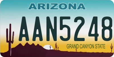 AZ license plate AAN5248