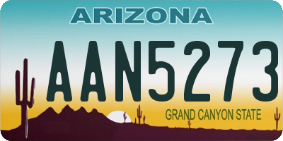 AZ license plate AAN5273