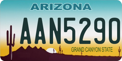 AZ license plate AAN5290