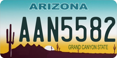 AZ license plate AAN5582
