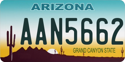 AZ license plate AAN5662