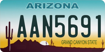 AZ license plate AAN5691