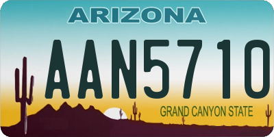 AZ license plate AAN5710