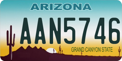 AZ license plate AAN5746