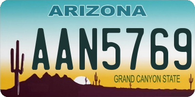 AZ license plate AAN5769