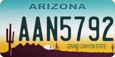 AZ license plate AAN5792