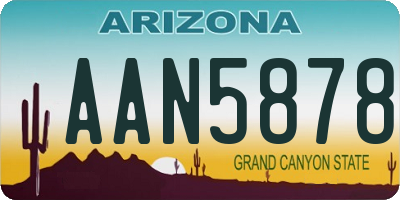 AZ license plate AAN5878