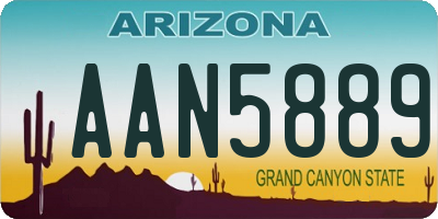 AZ license plate AAN5889