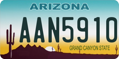 AZ license plate AAN5910