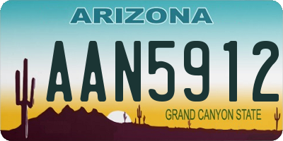 AZ license plate AAN5912