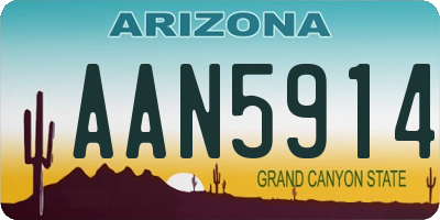 AZ license plate AAN5914