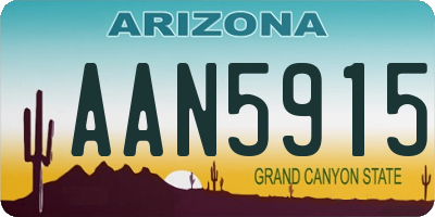 AZ license plate AAN5915