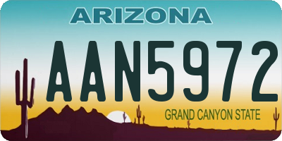 AZ license plate AAN5972
