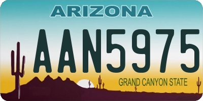 AZ license plate AAN5975