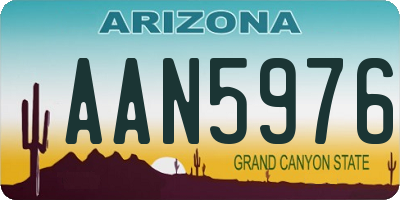 AZ license plate AAN5976