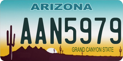 AZ license plate AAN5979