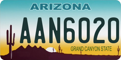 AZ license plate AAN6020