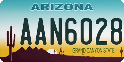 AZ license plate AAN6028