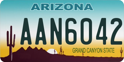 AZ license plate AAN6042