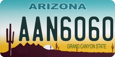 AZ license plate AAN6060