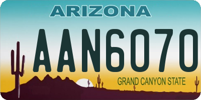 AZ license plate AAN6070