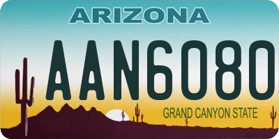 AZ license plate AAN6080