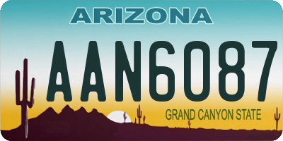 AZ license plate AAN6087