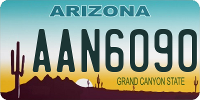 AZ license plate AAN6090