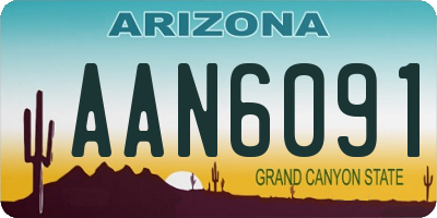 AZ license plate AAN6091