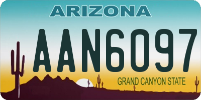 AZ license plate AAN6097