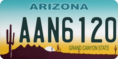 AZ license plate AAN6120