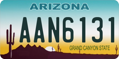 AZ license plate AAN6131