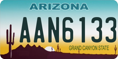 AZ license plate AAN6133