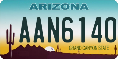 AZ license plate AAN6140