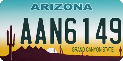 AZ license plate AAN6149