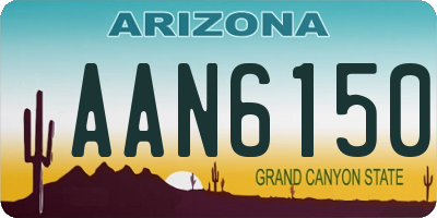 AZ license plate AAN6150